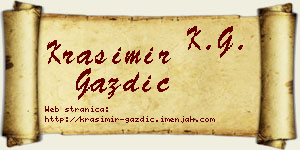 Krasimir Gazdić vizit kartica